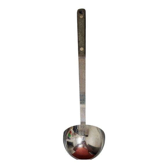 Vintage EKCO Flint STAINLESS STEEL 11½" SOUP LADLE with Pour Spout U.S.A. - Picture 4 of 5